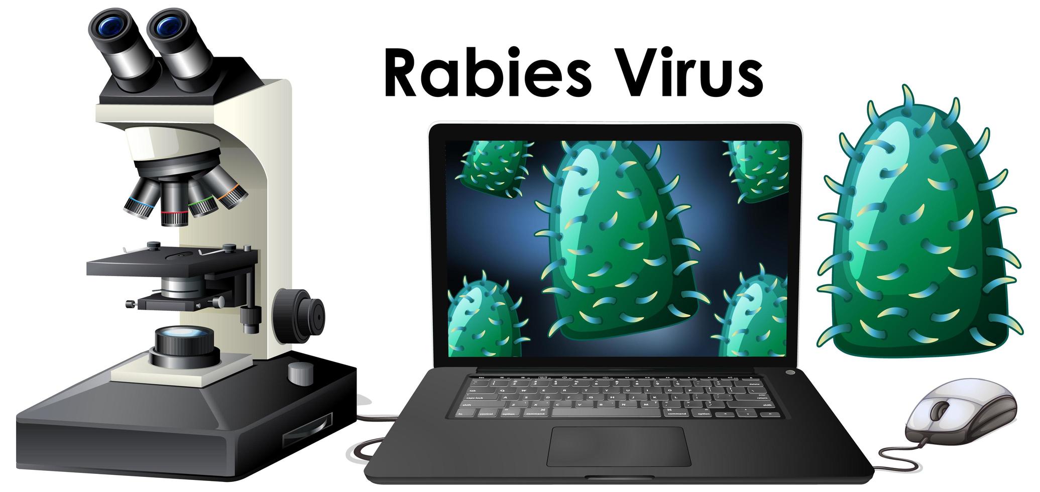 diseño de la enfermedad del virus de la rabia vector