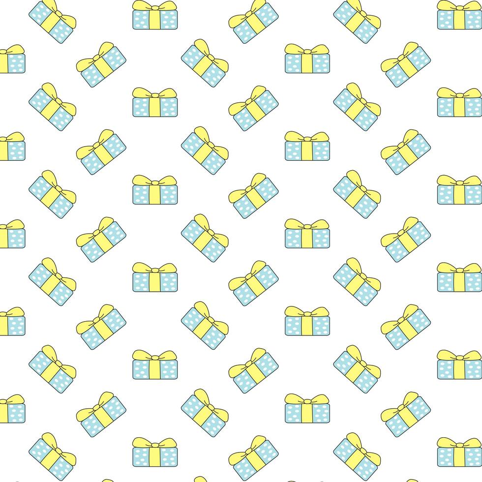 Gift Box Pattern on white background vector