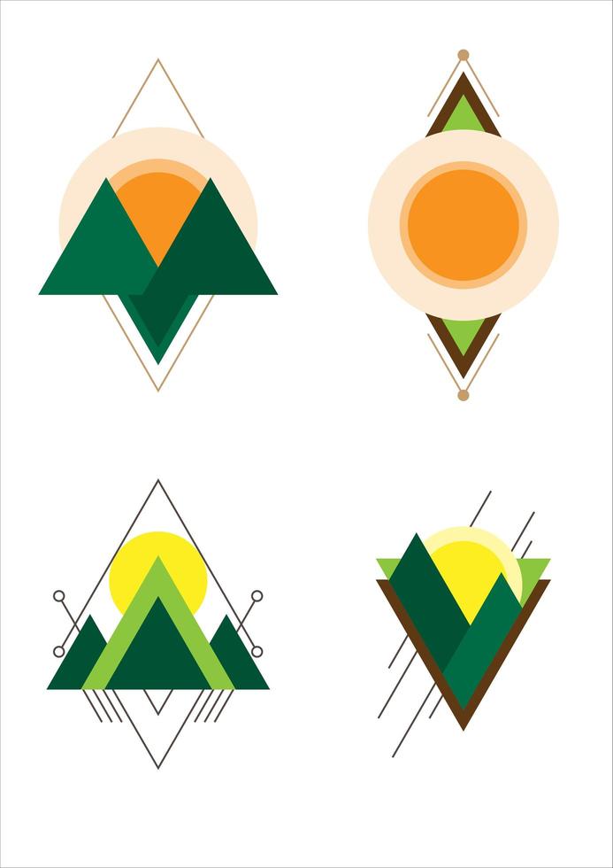 Geometric triangle shapes vector