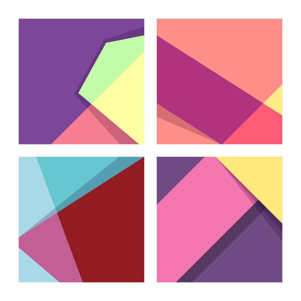 conjunto de formas geométricas coloridas vector