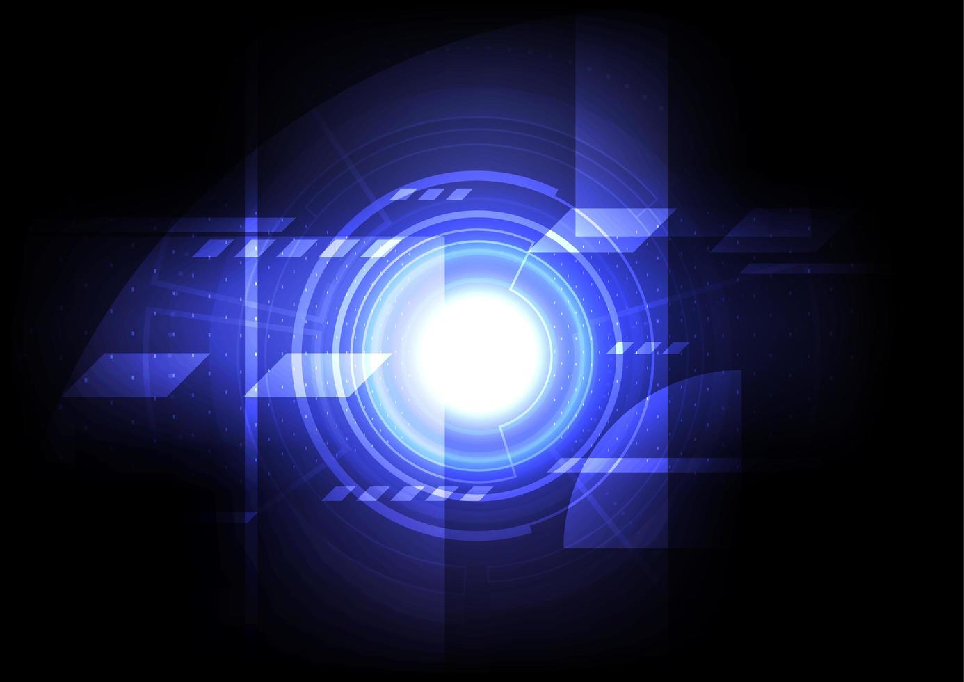 Engineering mechanical blue glowing design vector