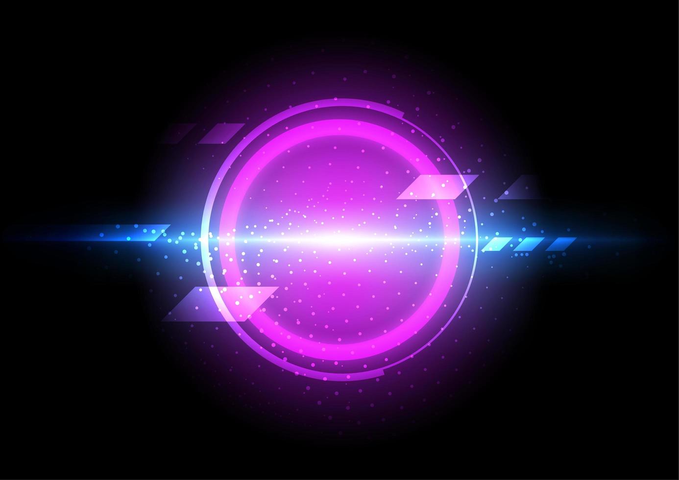 Pink futuristic energy circle vector