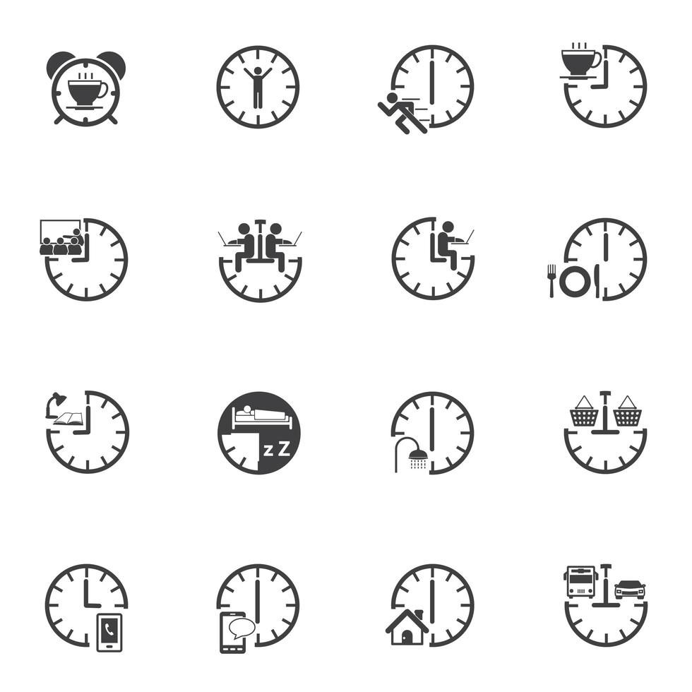 Time icon set vector