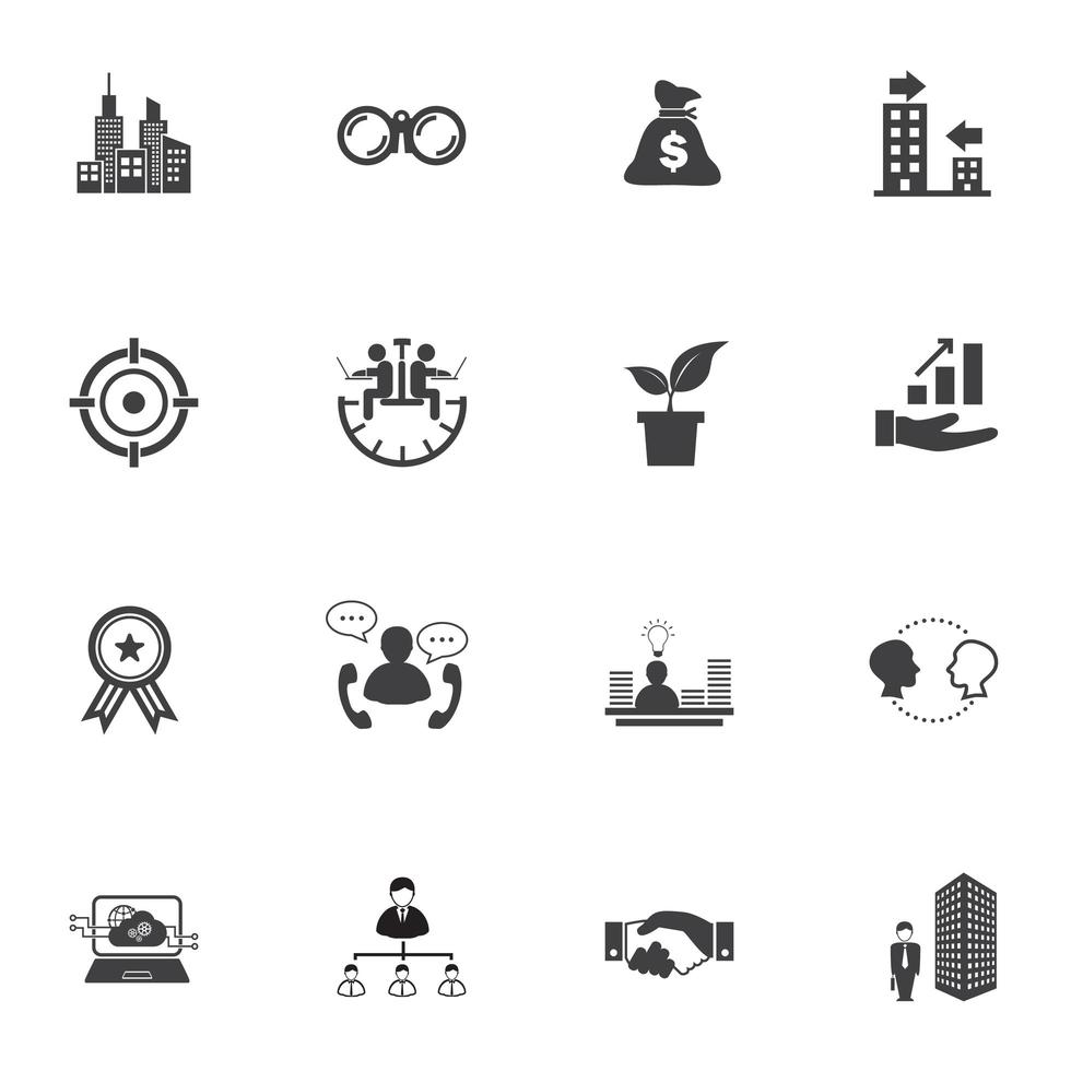 Business and growth icons vector