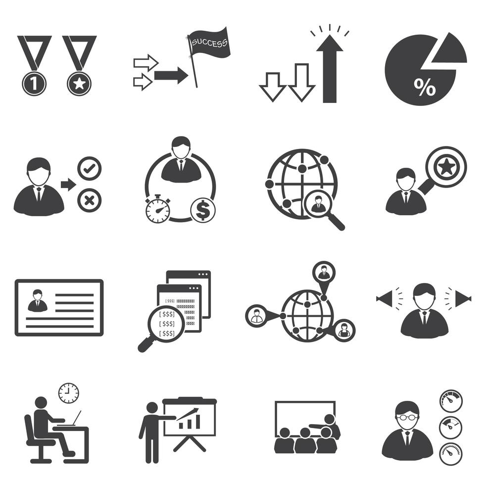 Business statistics and connection icons vector