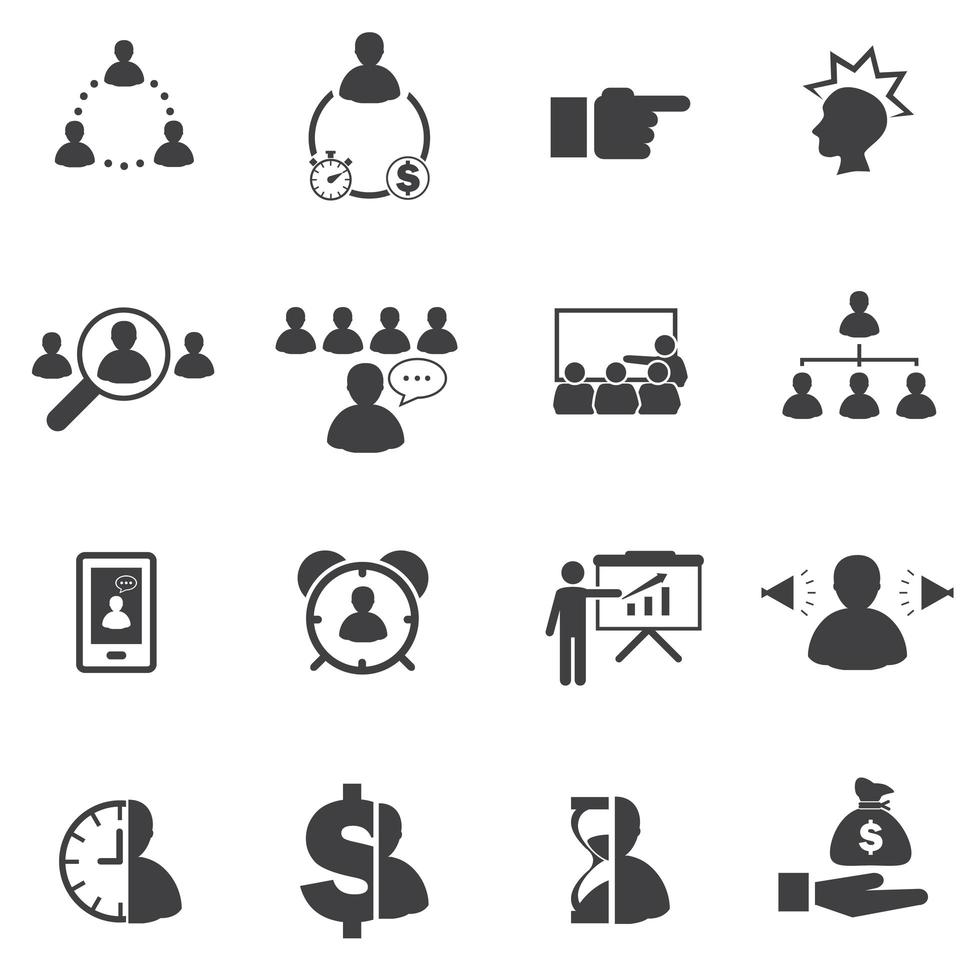 Business team building icons vector