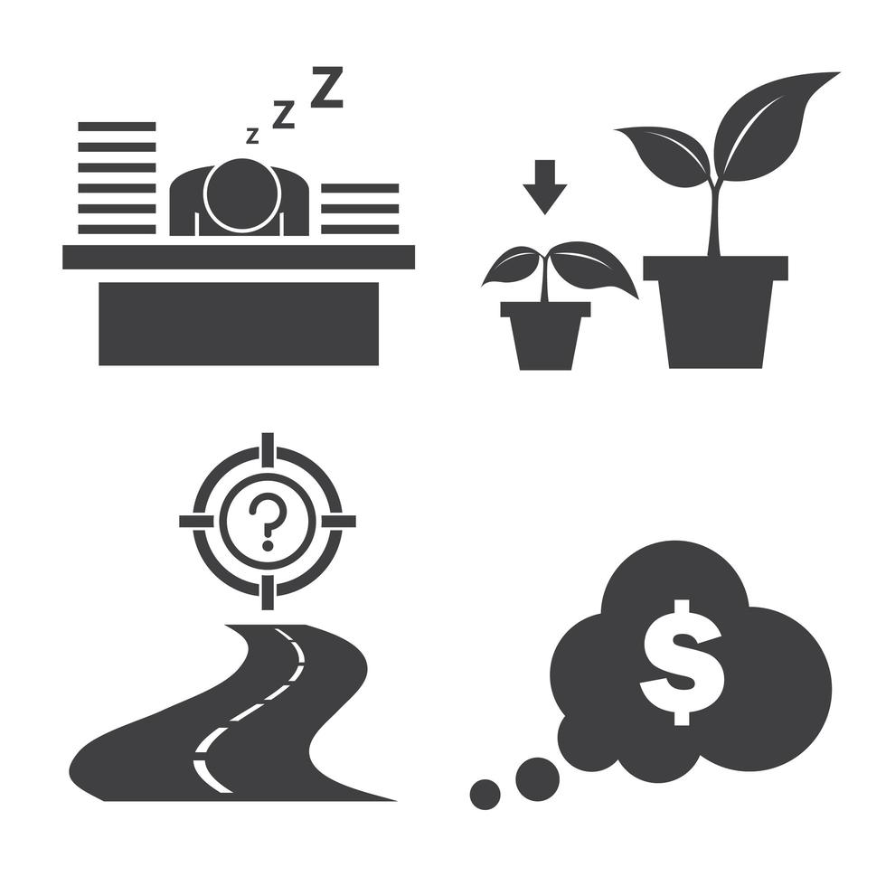 Business Success and Growth Icons vector