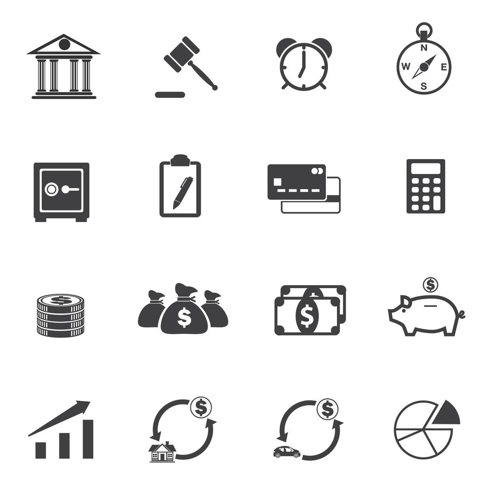 Finance and Investment Icons Set  vector