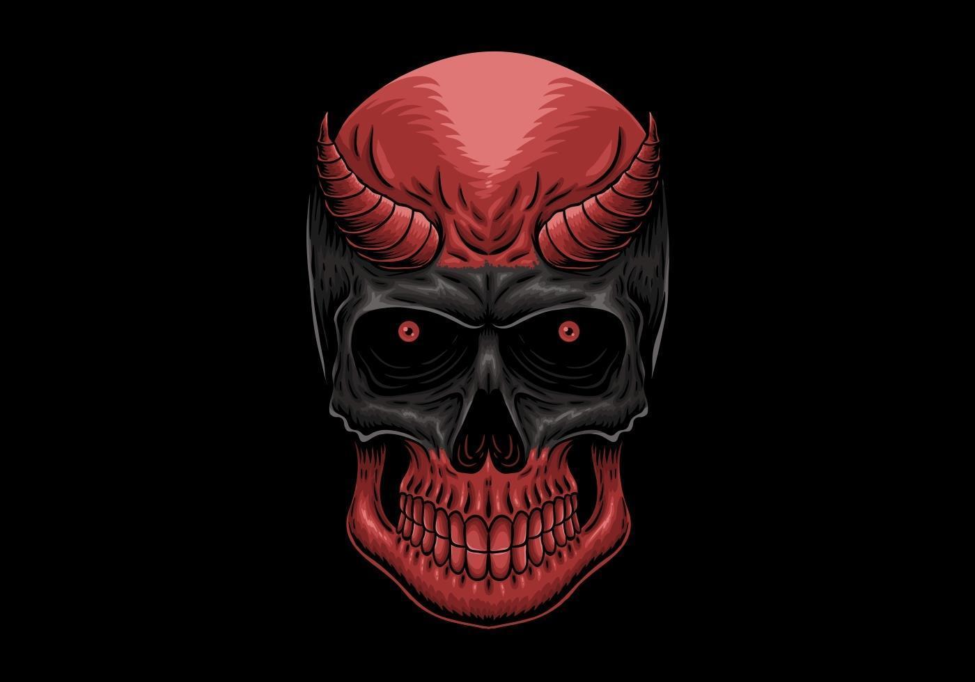 Head Demon skull  vector