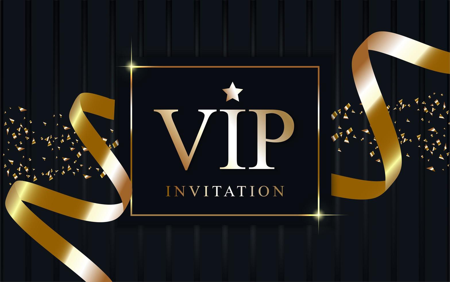 Luxury VIP background with ribbon vector