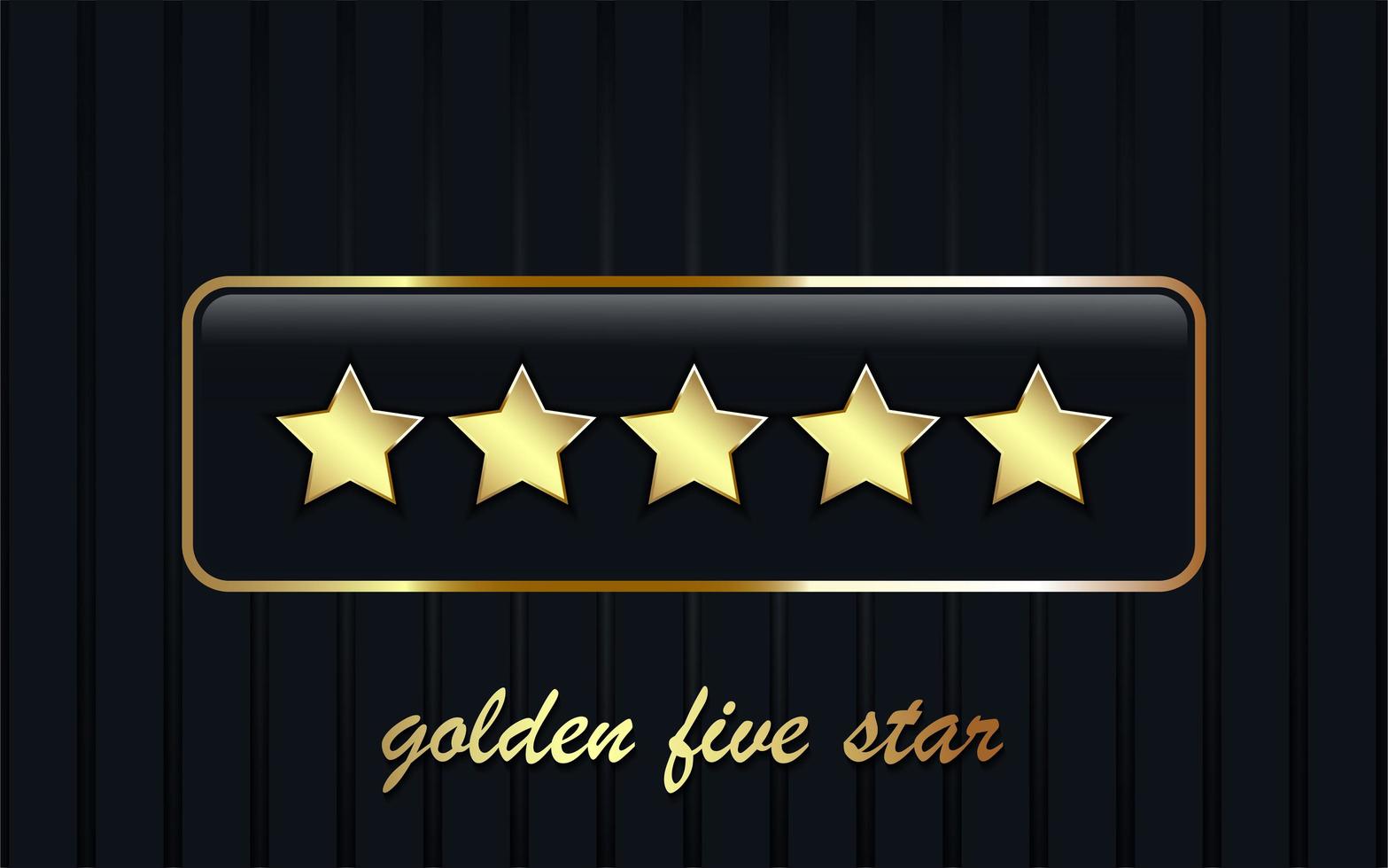 Luxury five star background vector