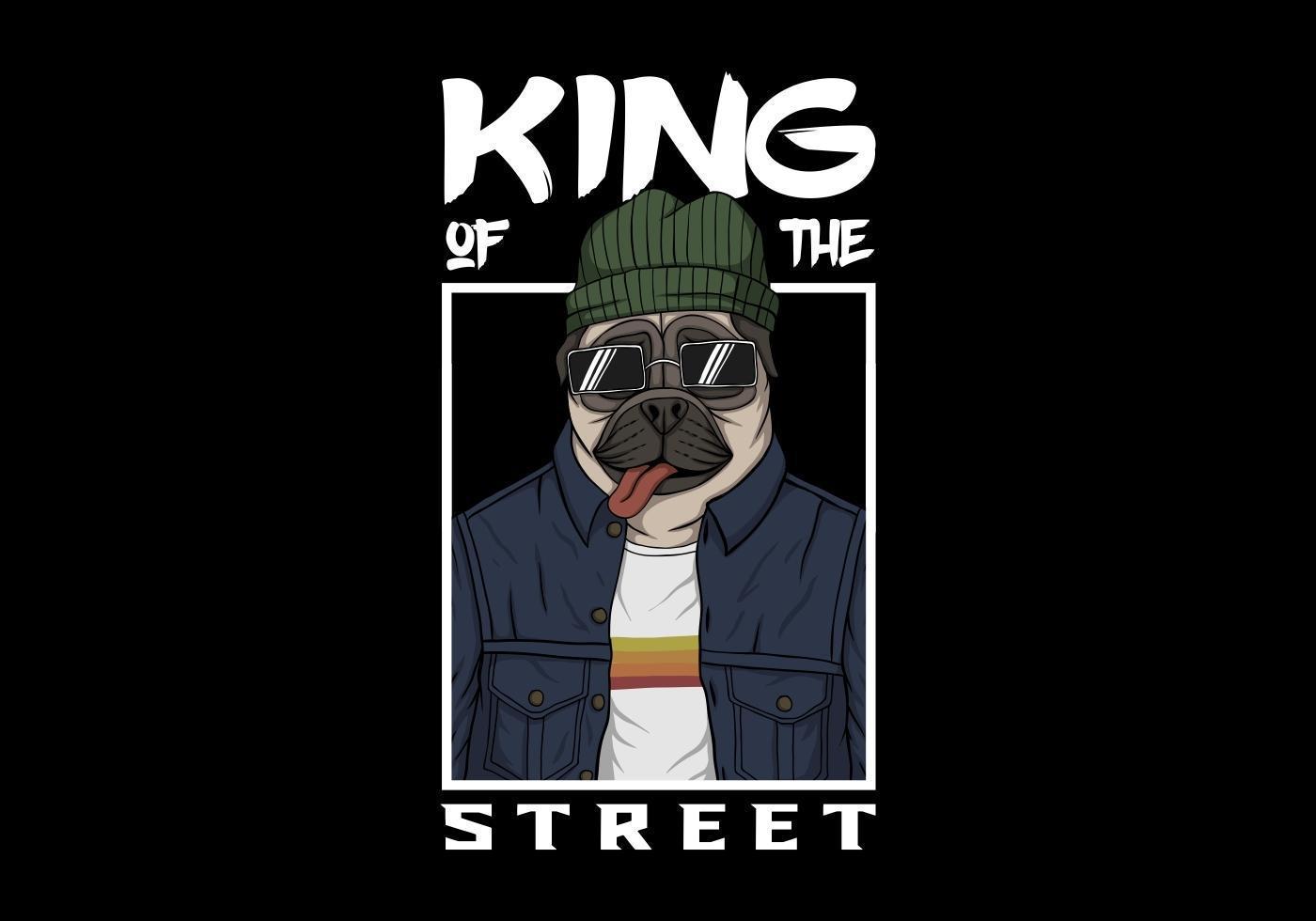 Pug dog king 1215123 Vector Art at Vecteezy