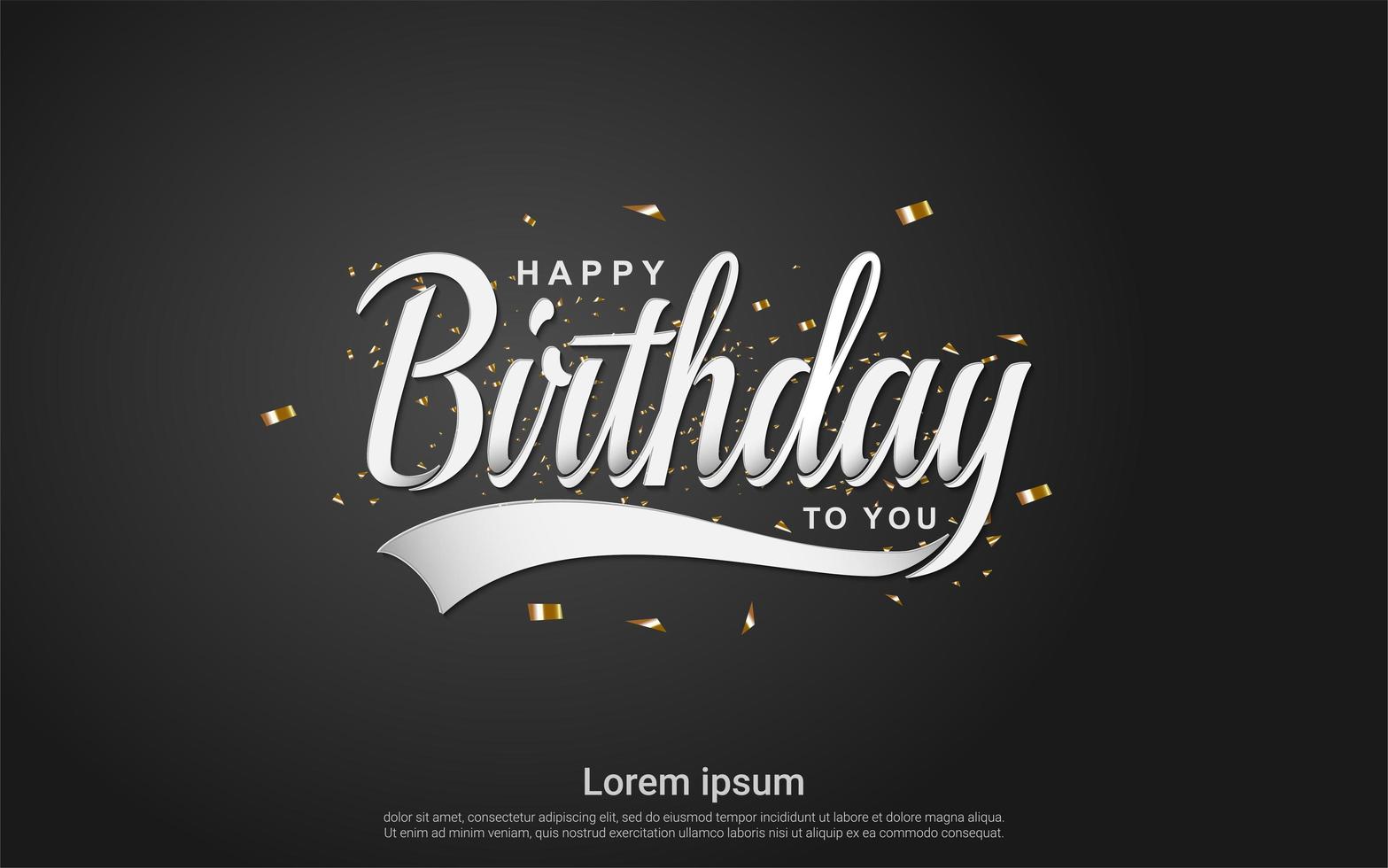 Happy birthday celebration luxury background vector