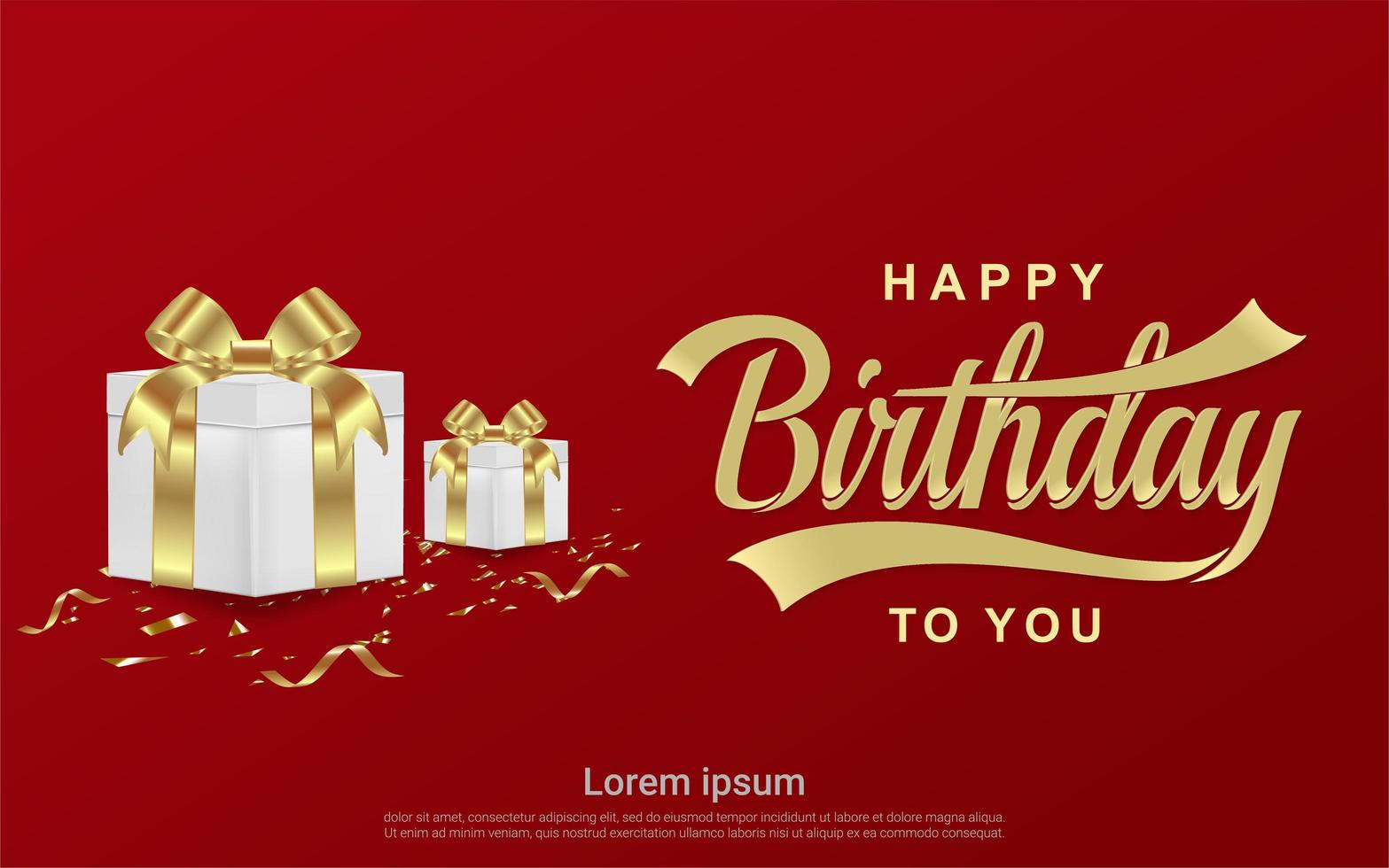 Happy birthday celebration with gift box background. vector