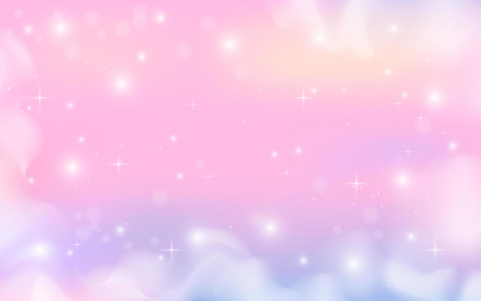 Pastel color fantasy galaxy design vector