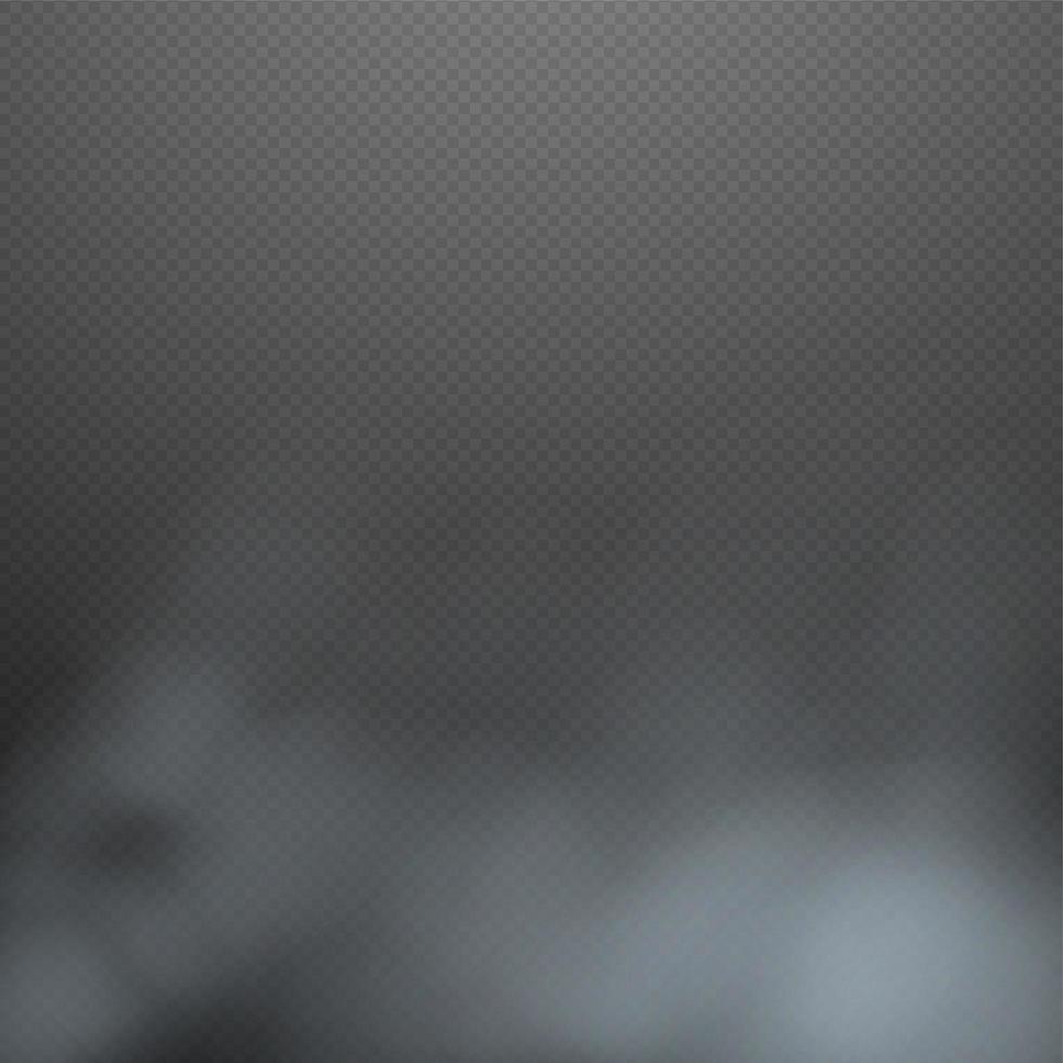 Realistic gray-blue smoke fog vector