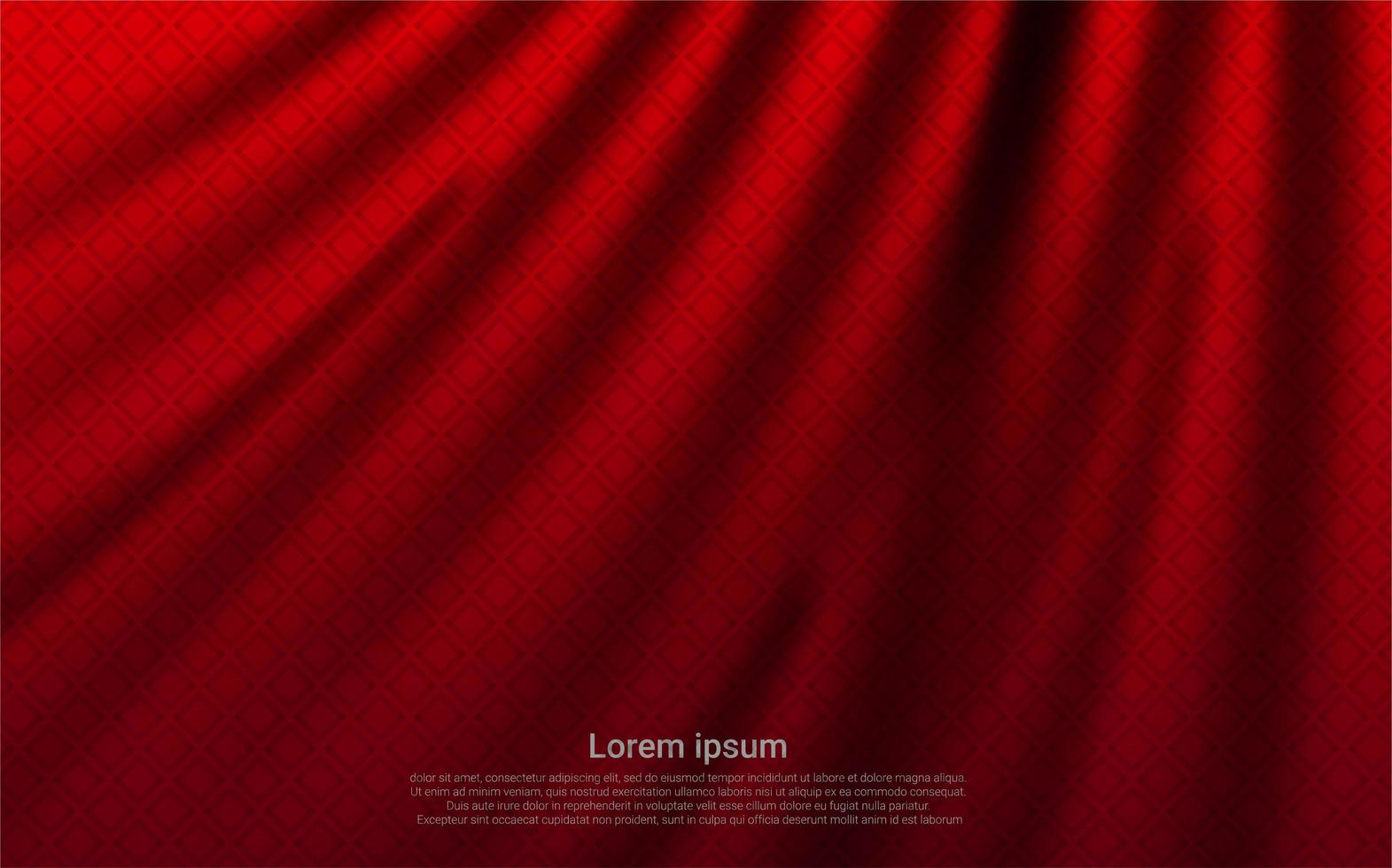 Luxury red curtain texture vector