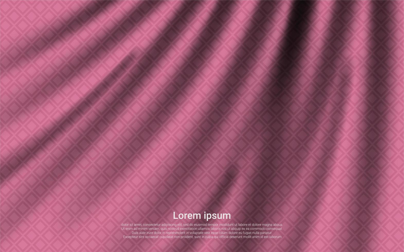Luxury pink curtain texture vector