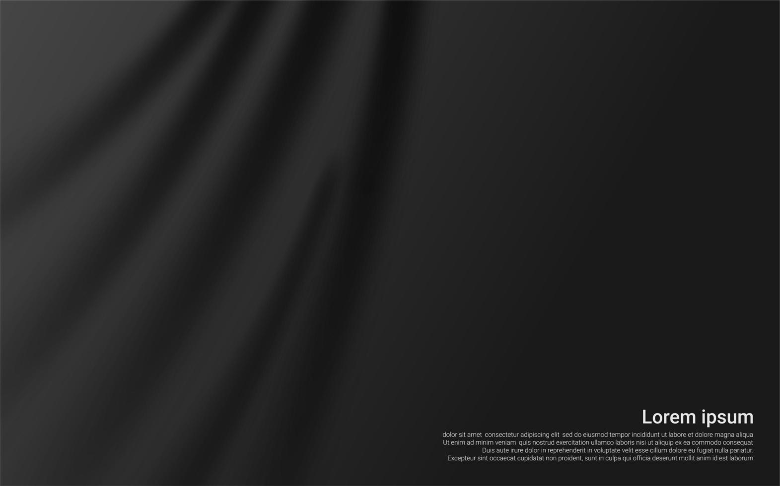 Luxury black curtain texture vector