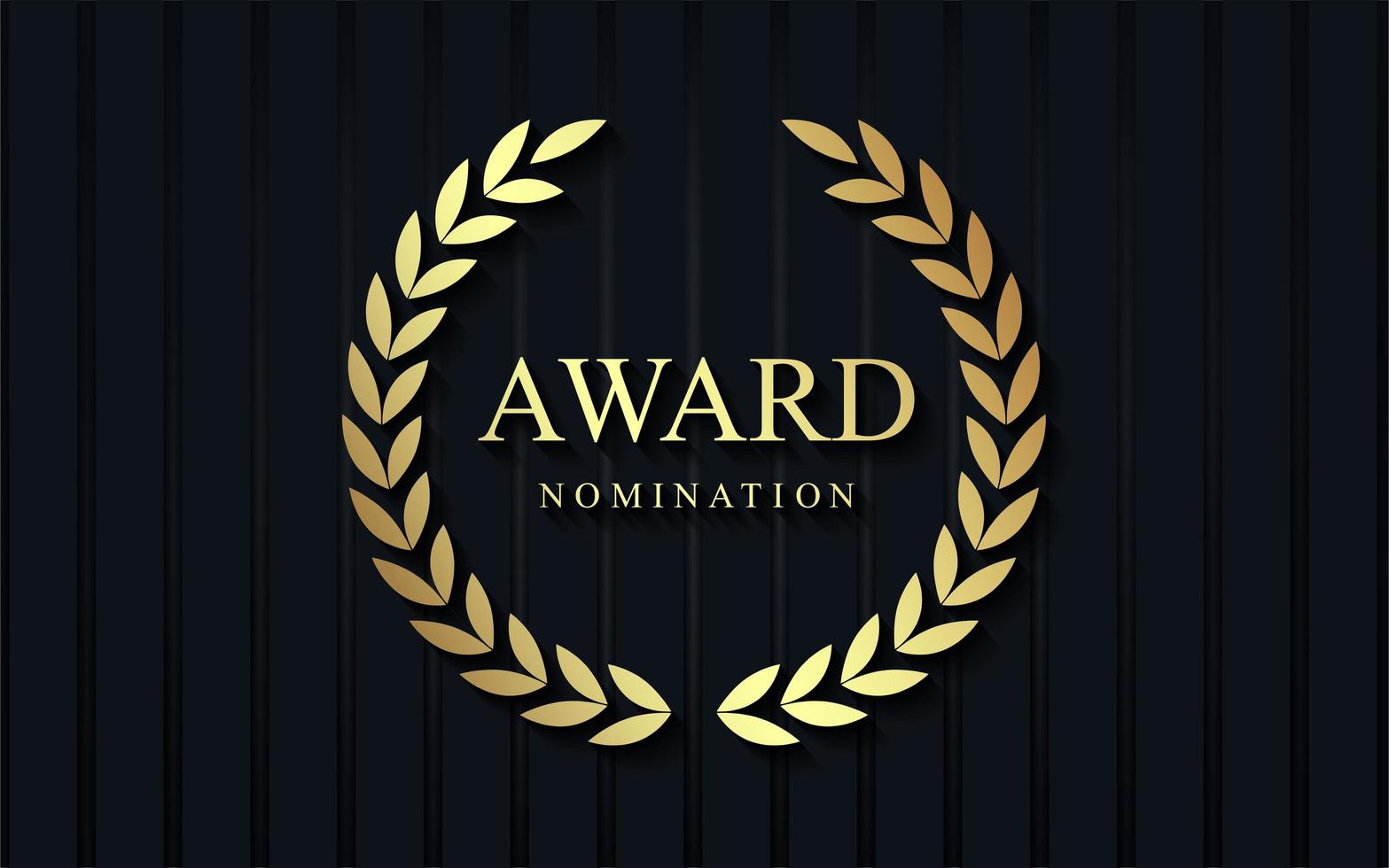 Award nomination luxury design vector