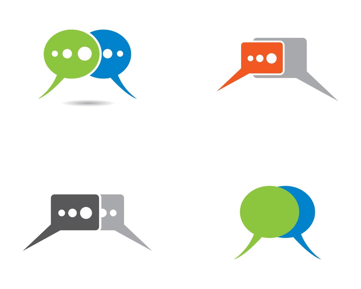 Speech bubble icon set  vector