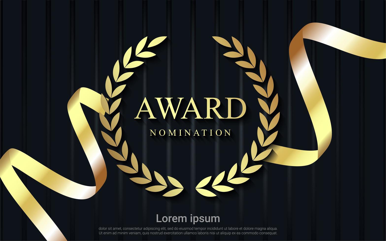 Award nomination design with ribbon vector