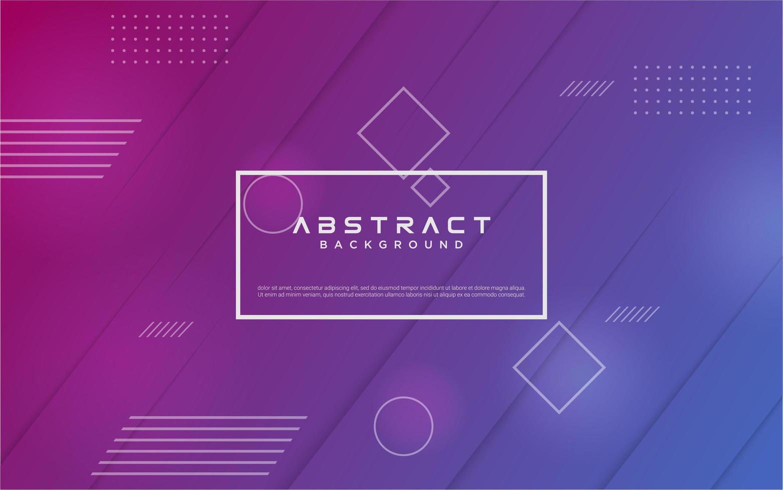 Purple gradient geometric shape design vector