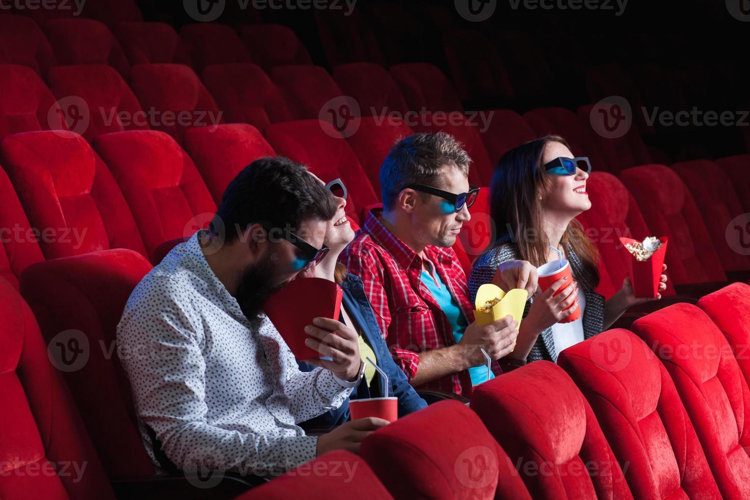 The people's emotions in the cinema photo