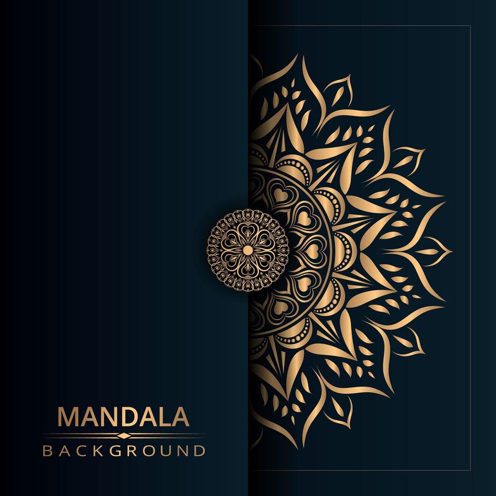 Fondo de diseño de mandala dorado vector