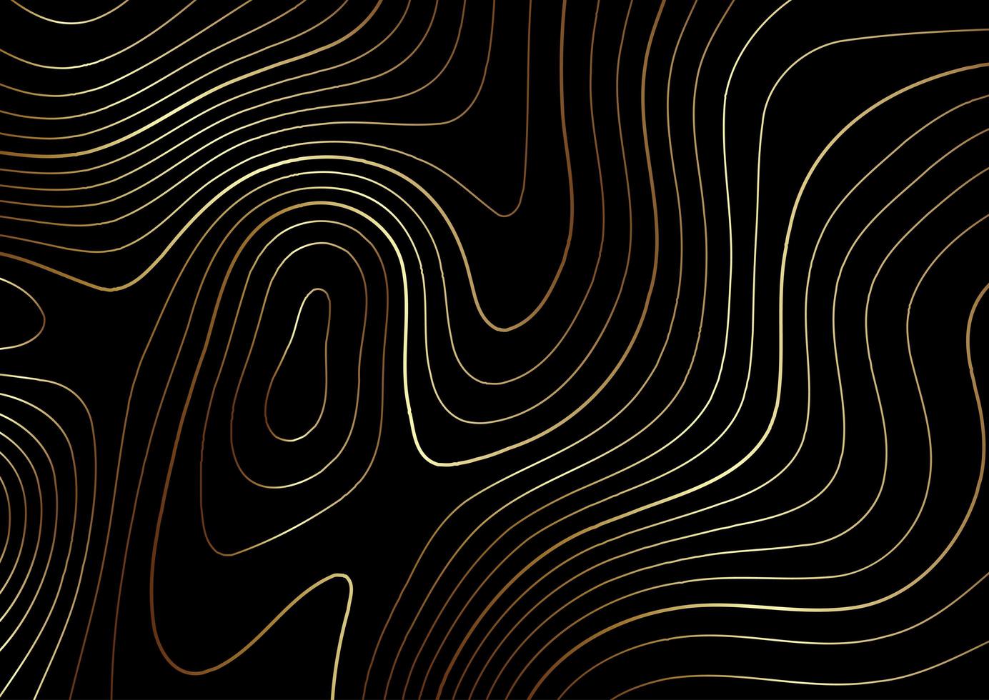 Topography map in gold and black vector