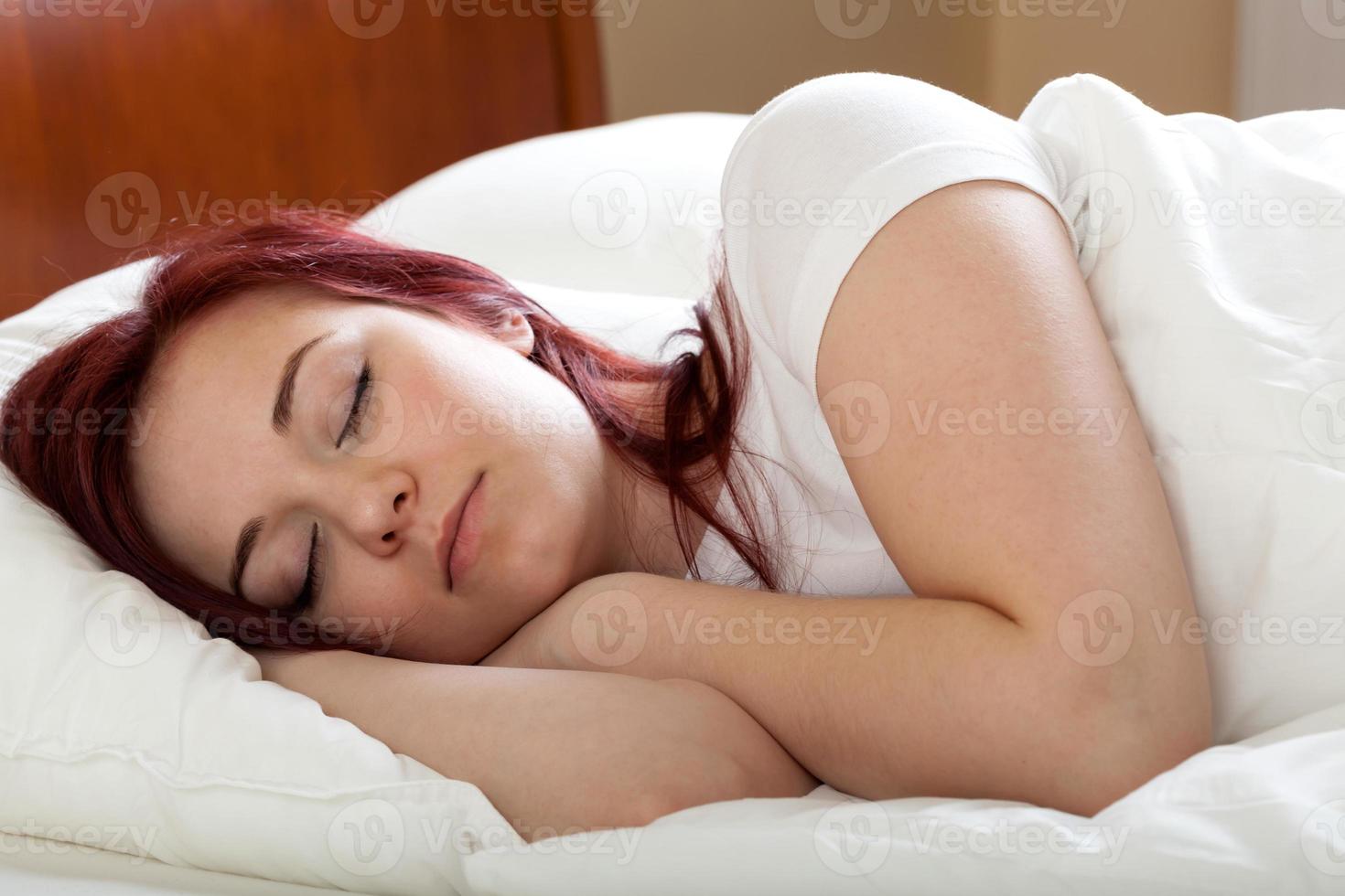mujer dormida foto