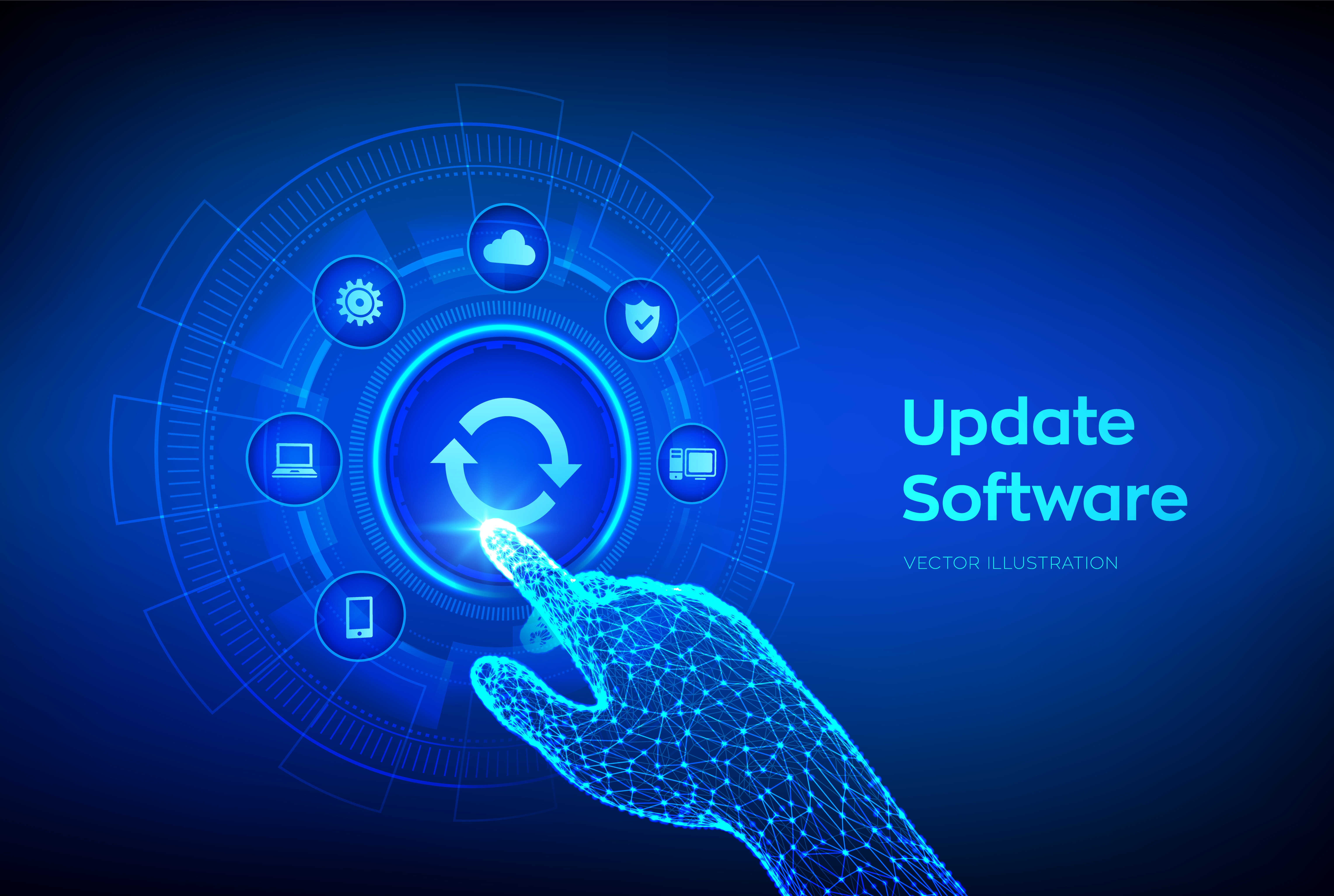 Upgrade Software version 1217233 Vector Art at Vecteezy