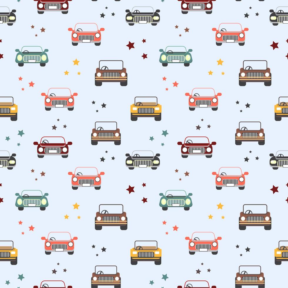 Seamless Pattern of toy cars   vector
