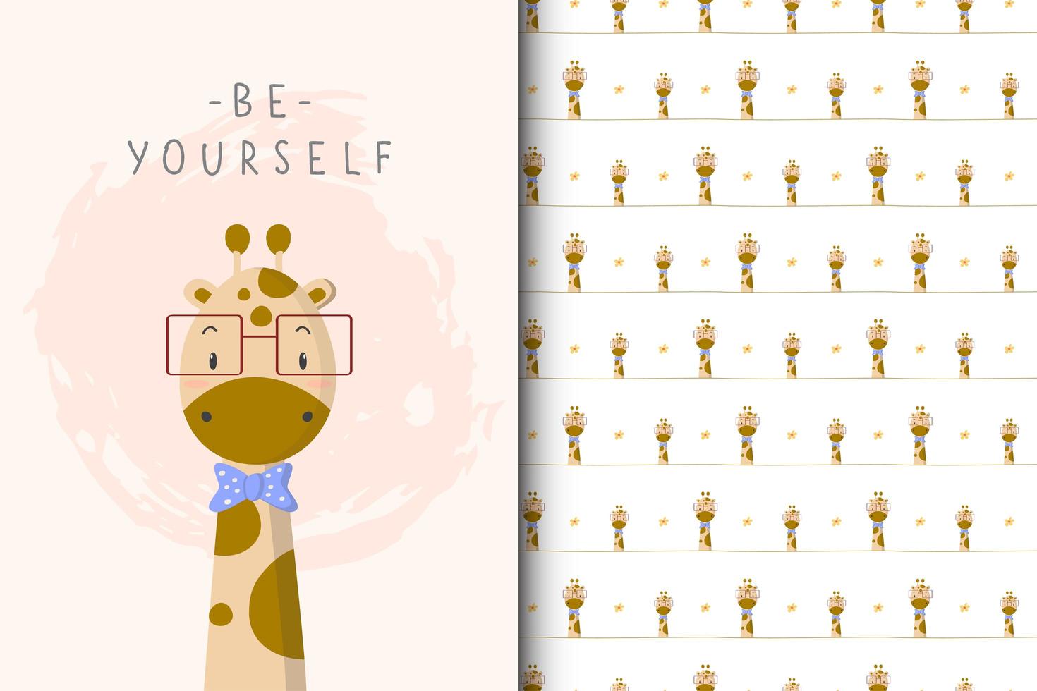 Be yourself Giraffe vector