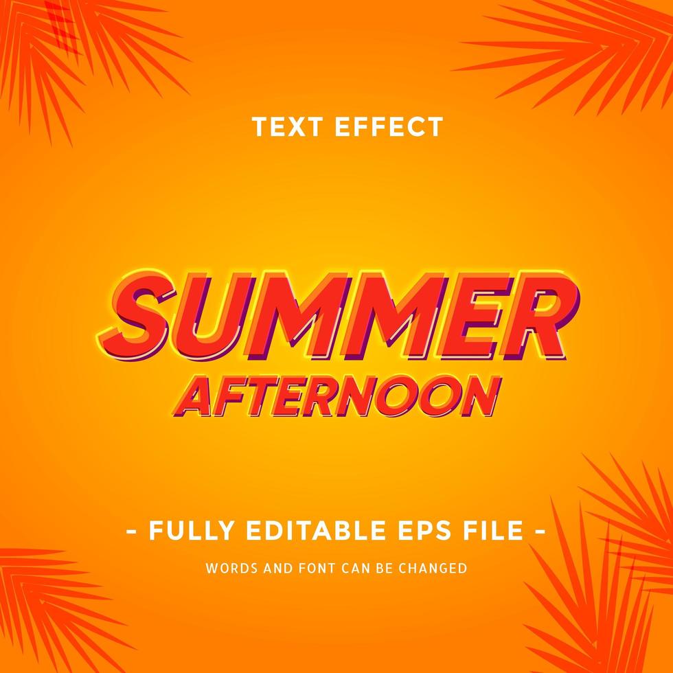 Summer season Text effect  vector