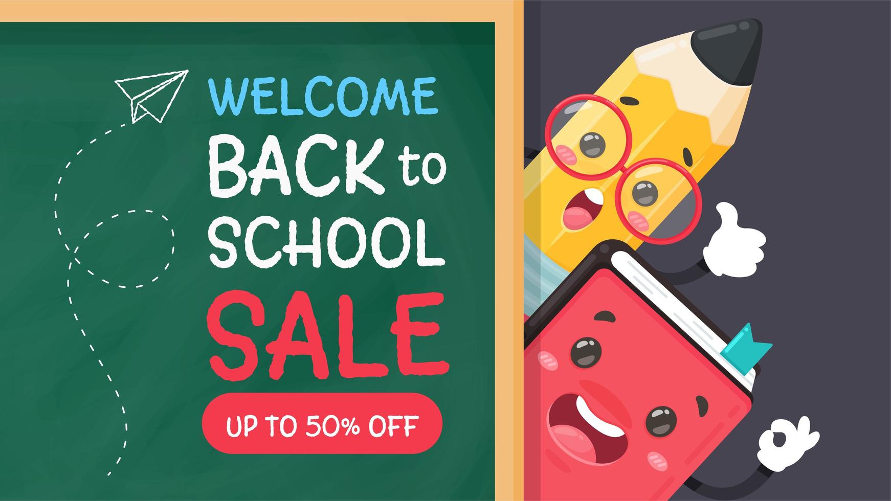 Pencil and book back to school vector