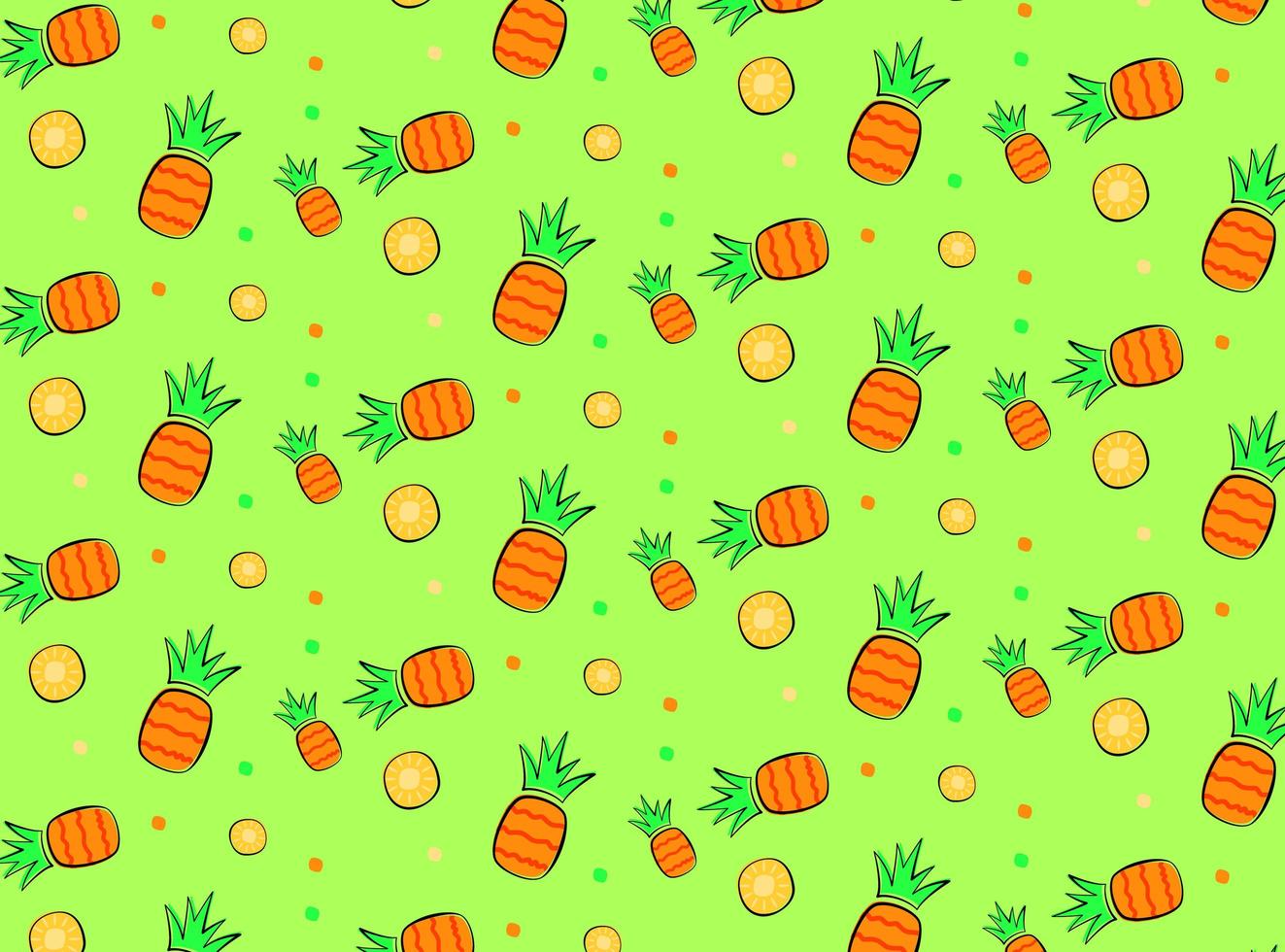 temporada de verano de piña vector