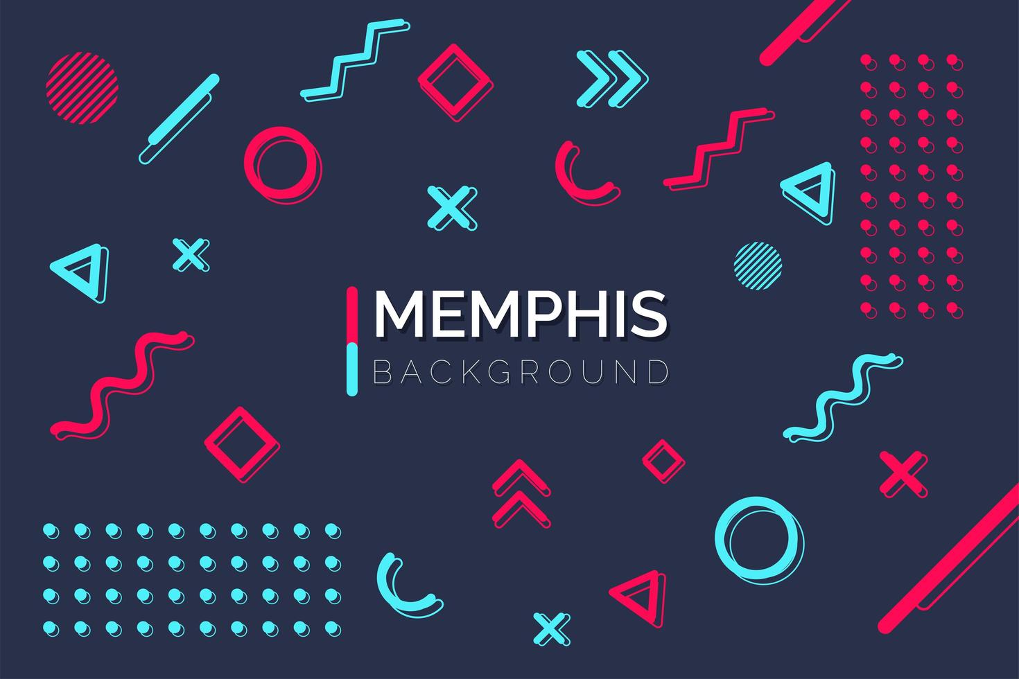 elementos geométricos de forma de memphis vector