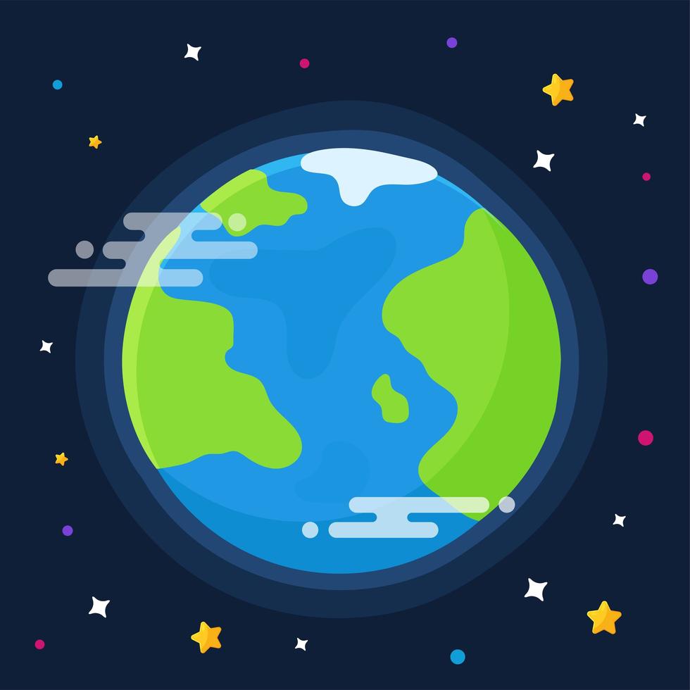 World map with stars vector
