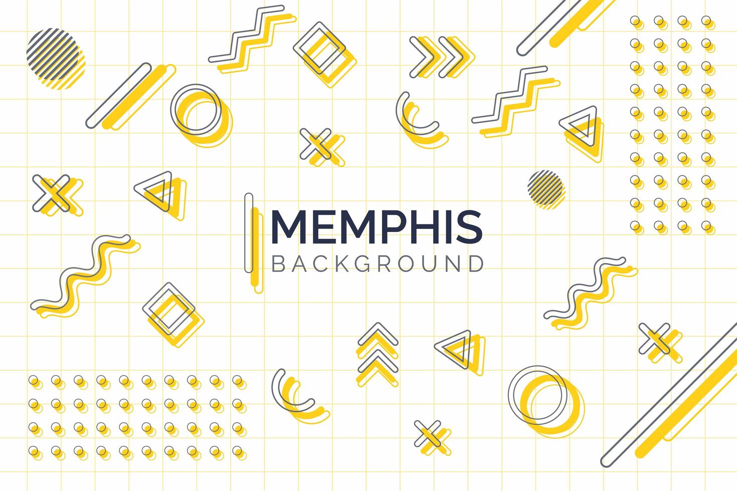 Memphis geometric background  vector