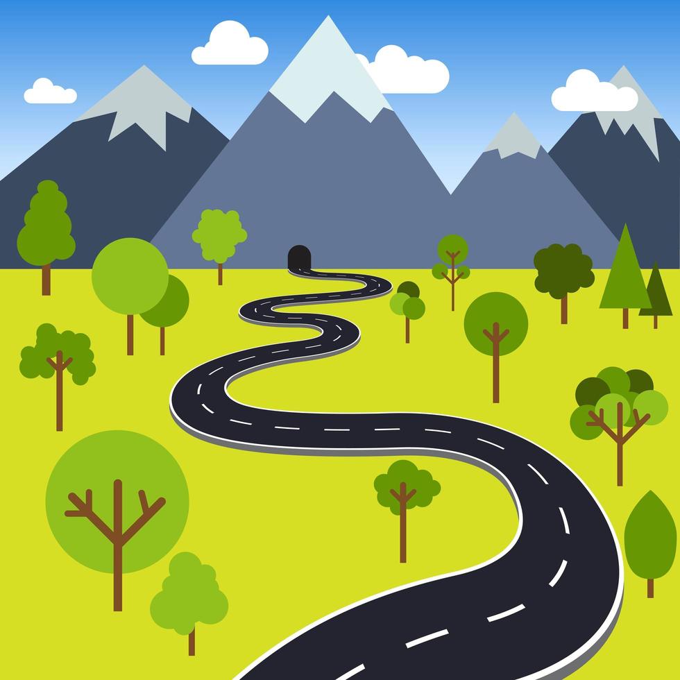 Road to Mountain Tunnel vector