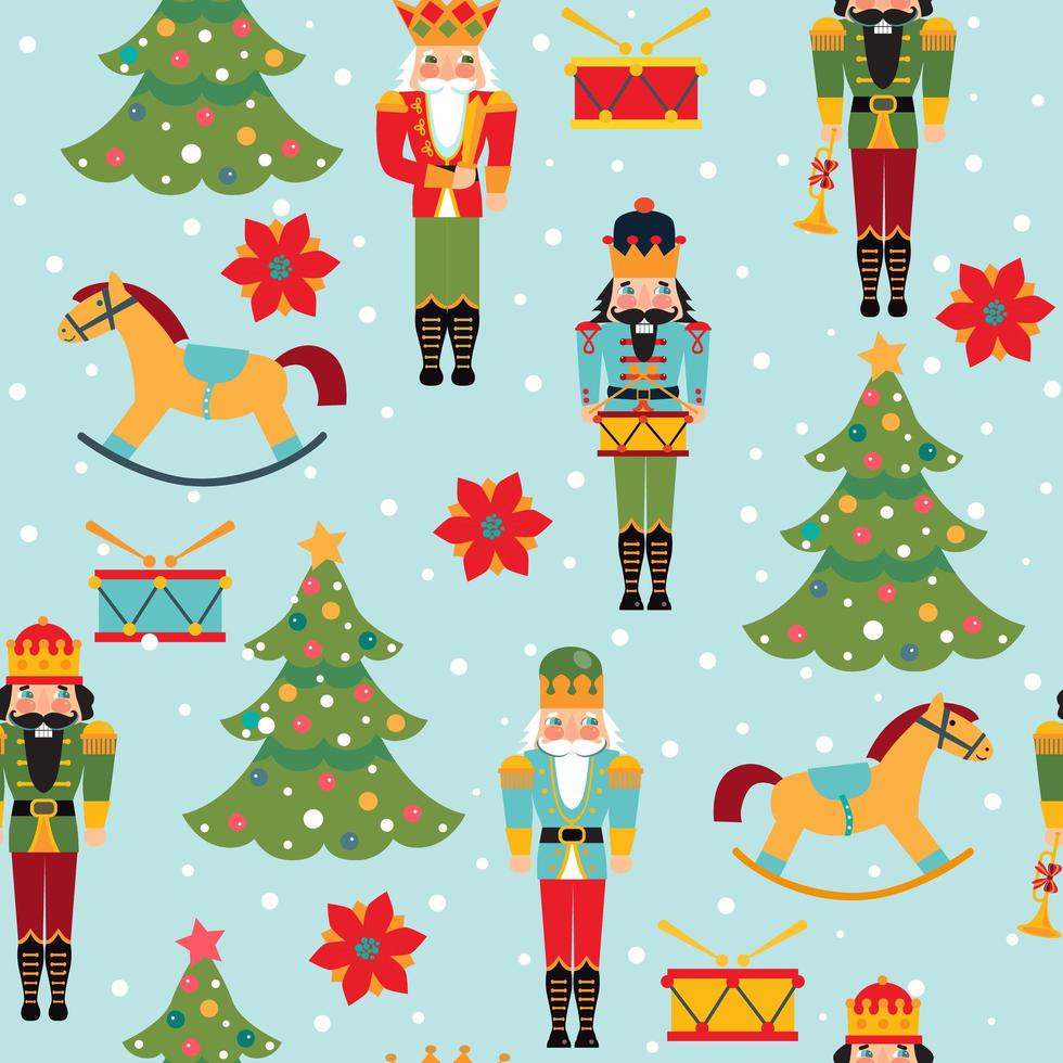 Kids vintage toy background pattern in vector