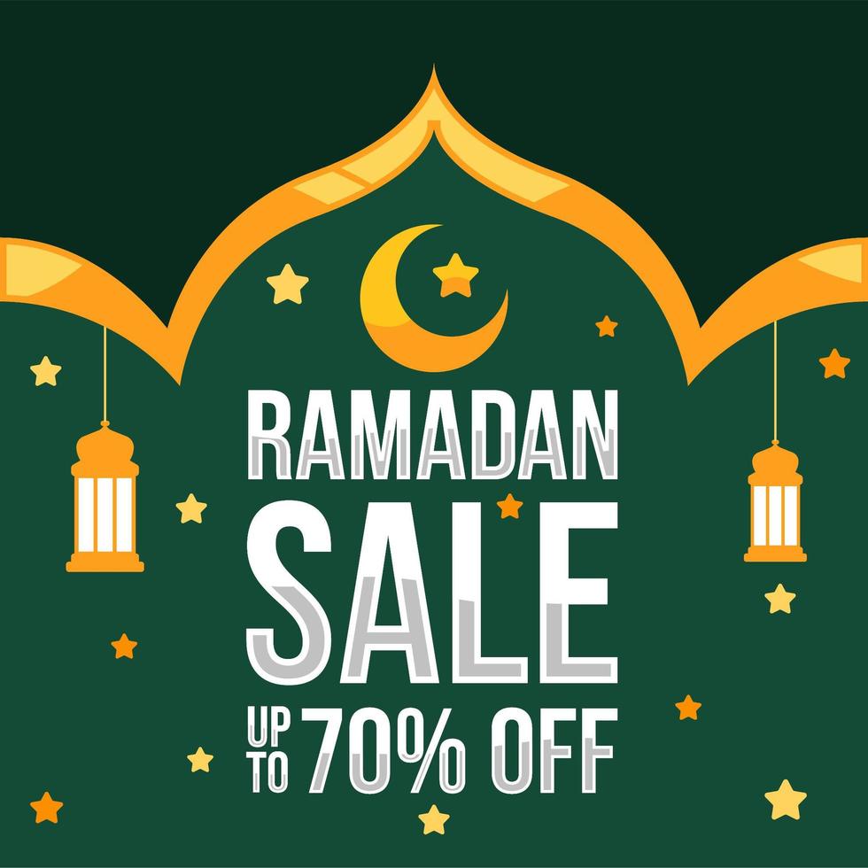 Ramadan Sale Background With Islamic Ornaments vector