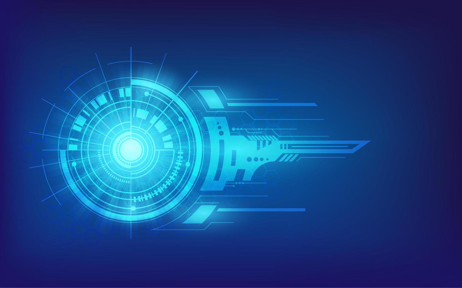 Glowing blue futuristic technology design  vector