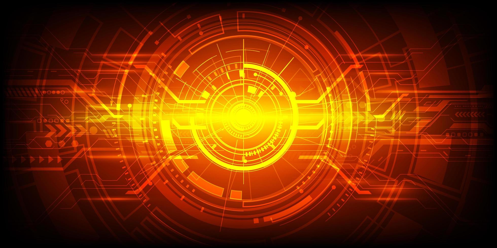 Red and orange abstract engineering technology design vector
