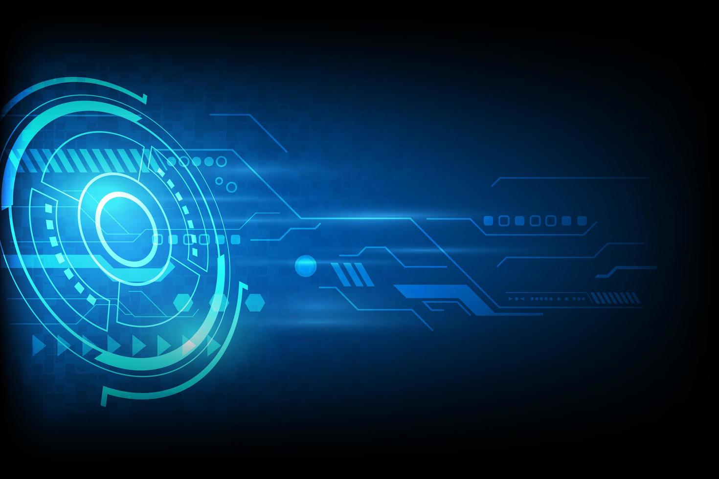 Blue automation technology futuristic design vector