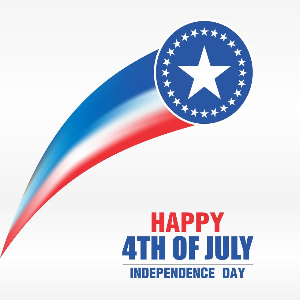 4th of July USA independence day celebration poster stars vector