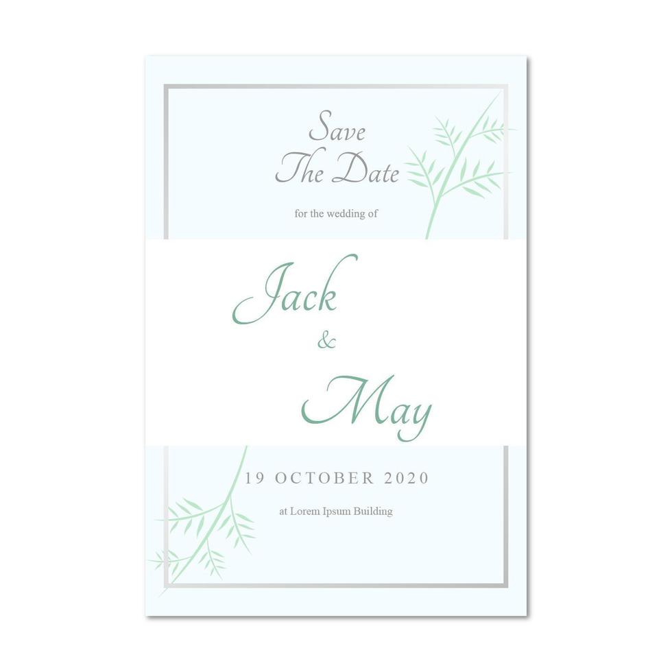 Wedding invitation card vector