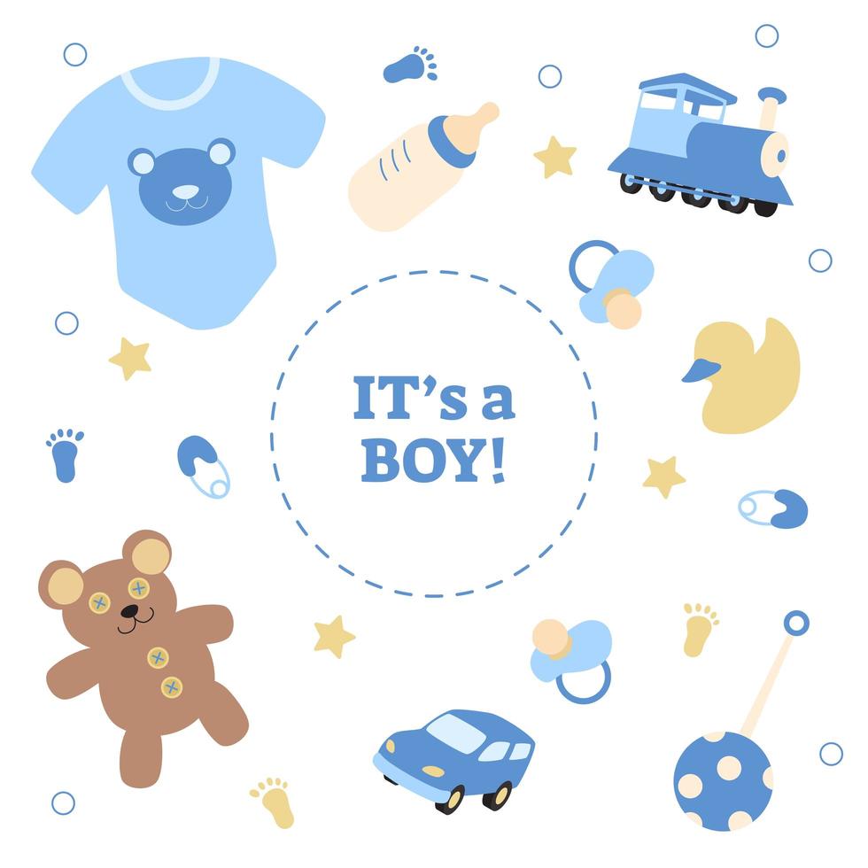 Gender reveal of a boy vector