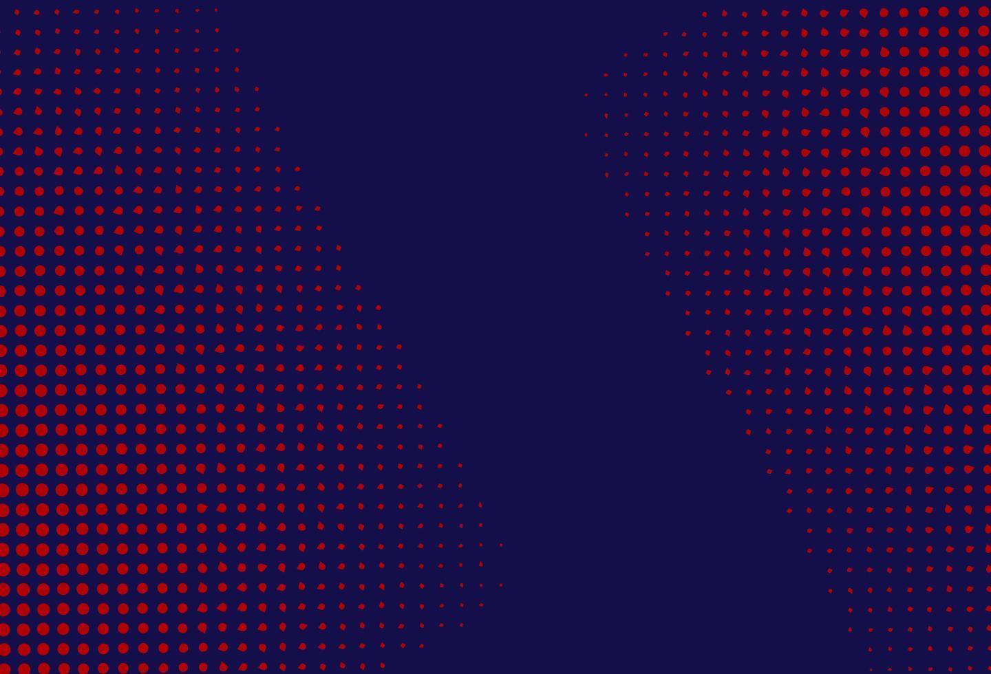 Red and blue halftone background  vector
